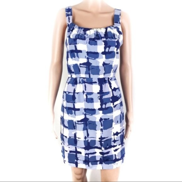 Banana Republic Dresses & Skirts - Banana Republic Abstract Print Blue/White Dress Size